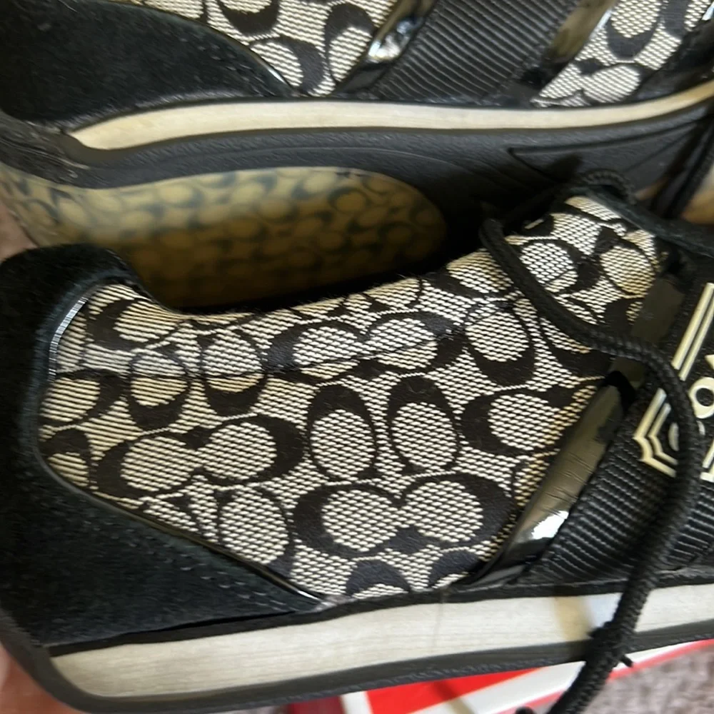 Coach Remonna Signature Jacquard Suede Sneakers - Picture 6 of 7